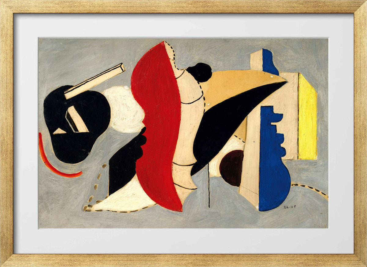 Fernand Léger, Coquillage rouge — gold frame