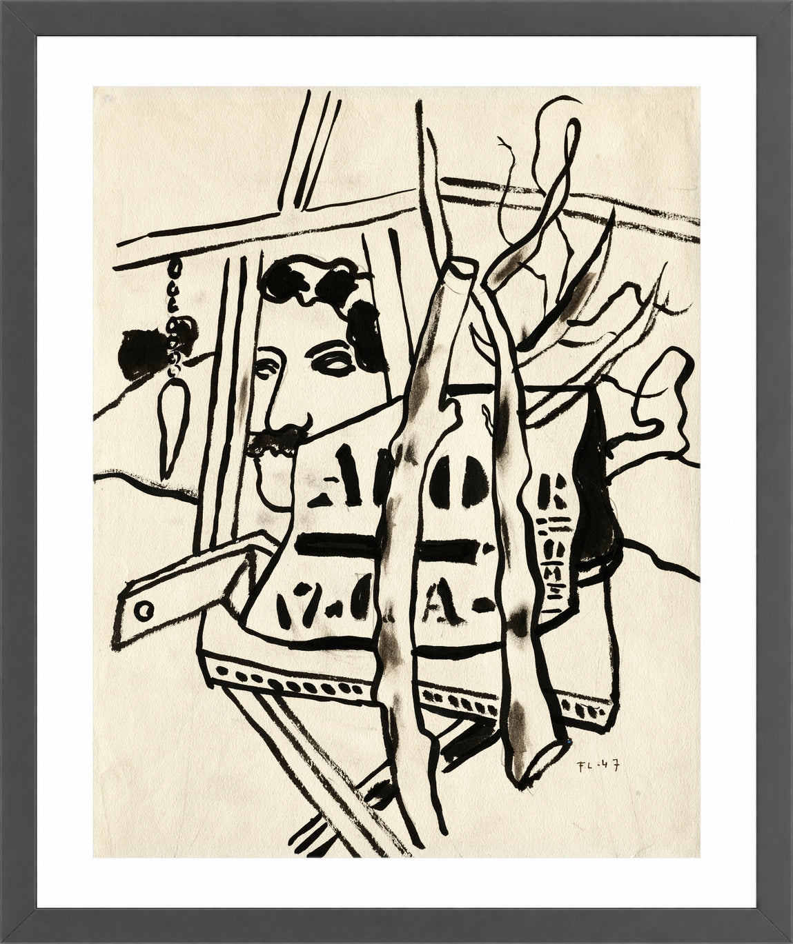 Fernand Léger, Dans le jardin — dark grey frame