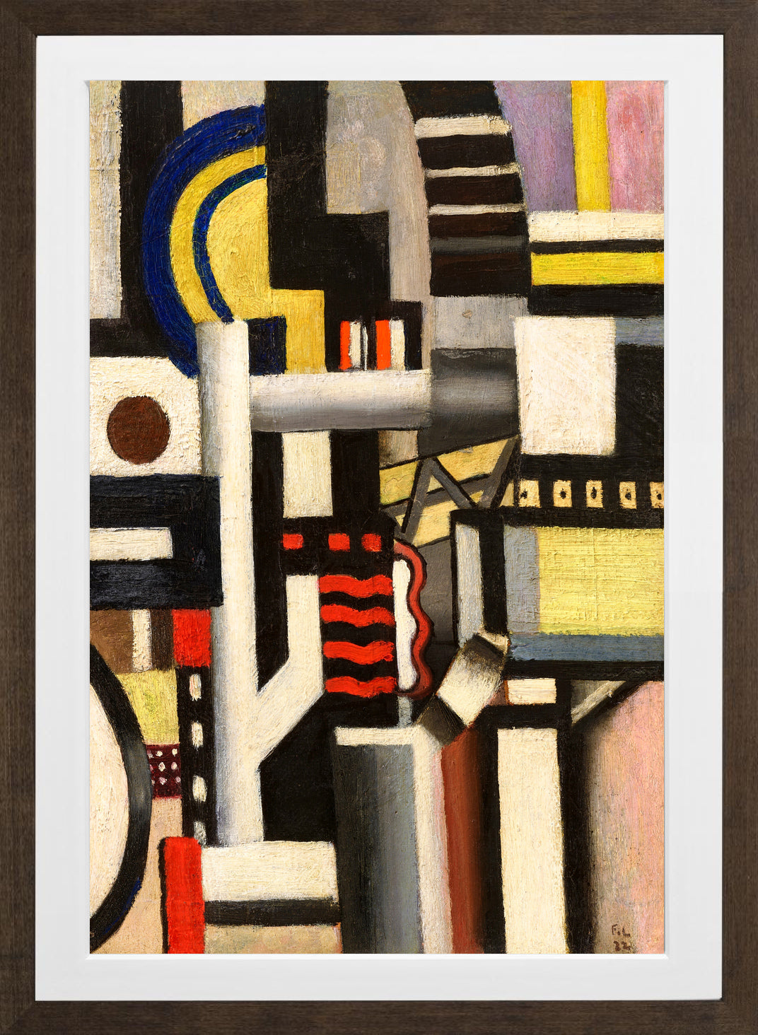 Fernand Léger, Eléments mécaniques — brown frame