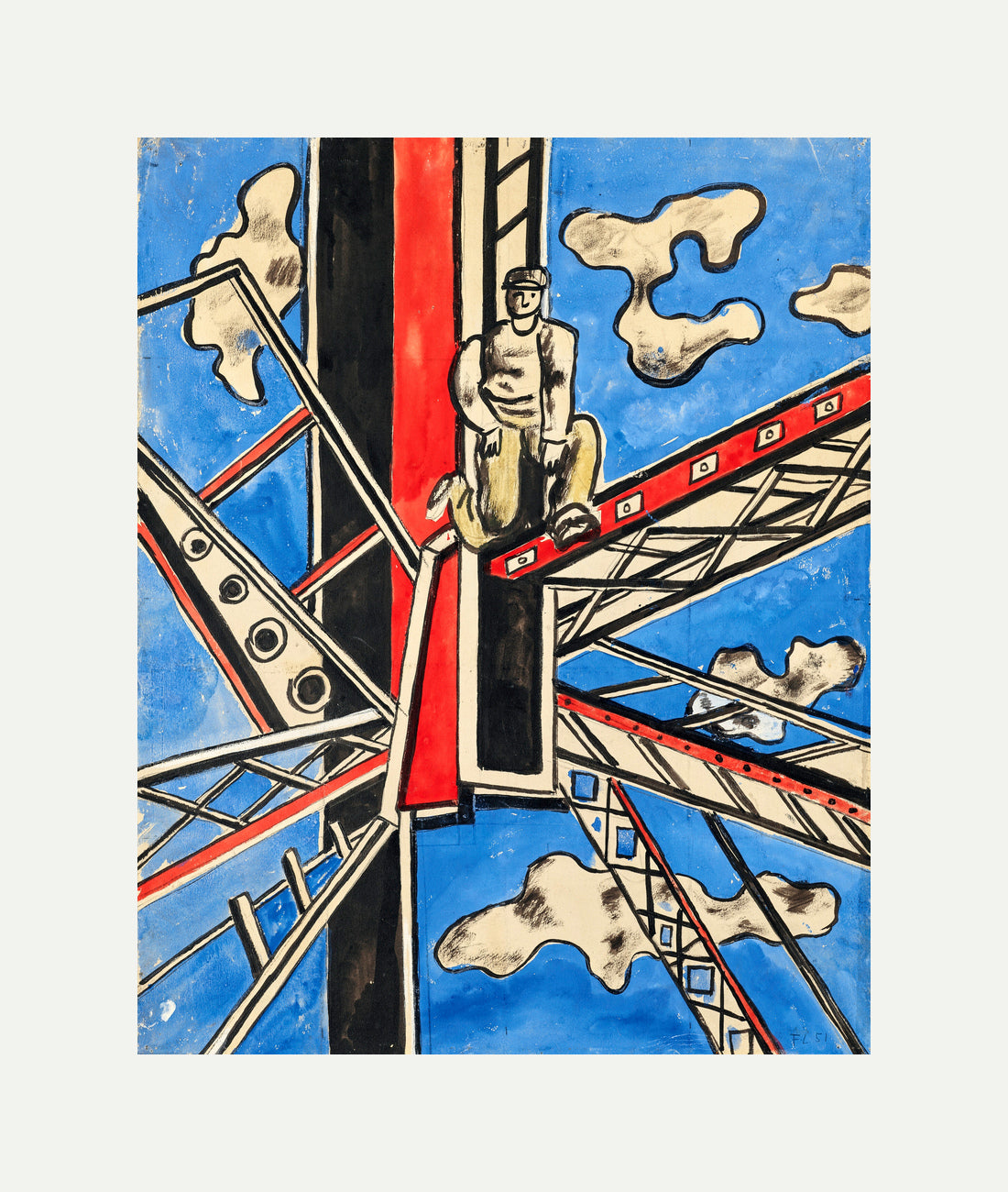 Fernand Léger, Étude pour ‘Les Constructeurs’ — rolled canvas