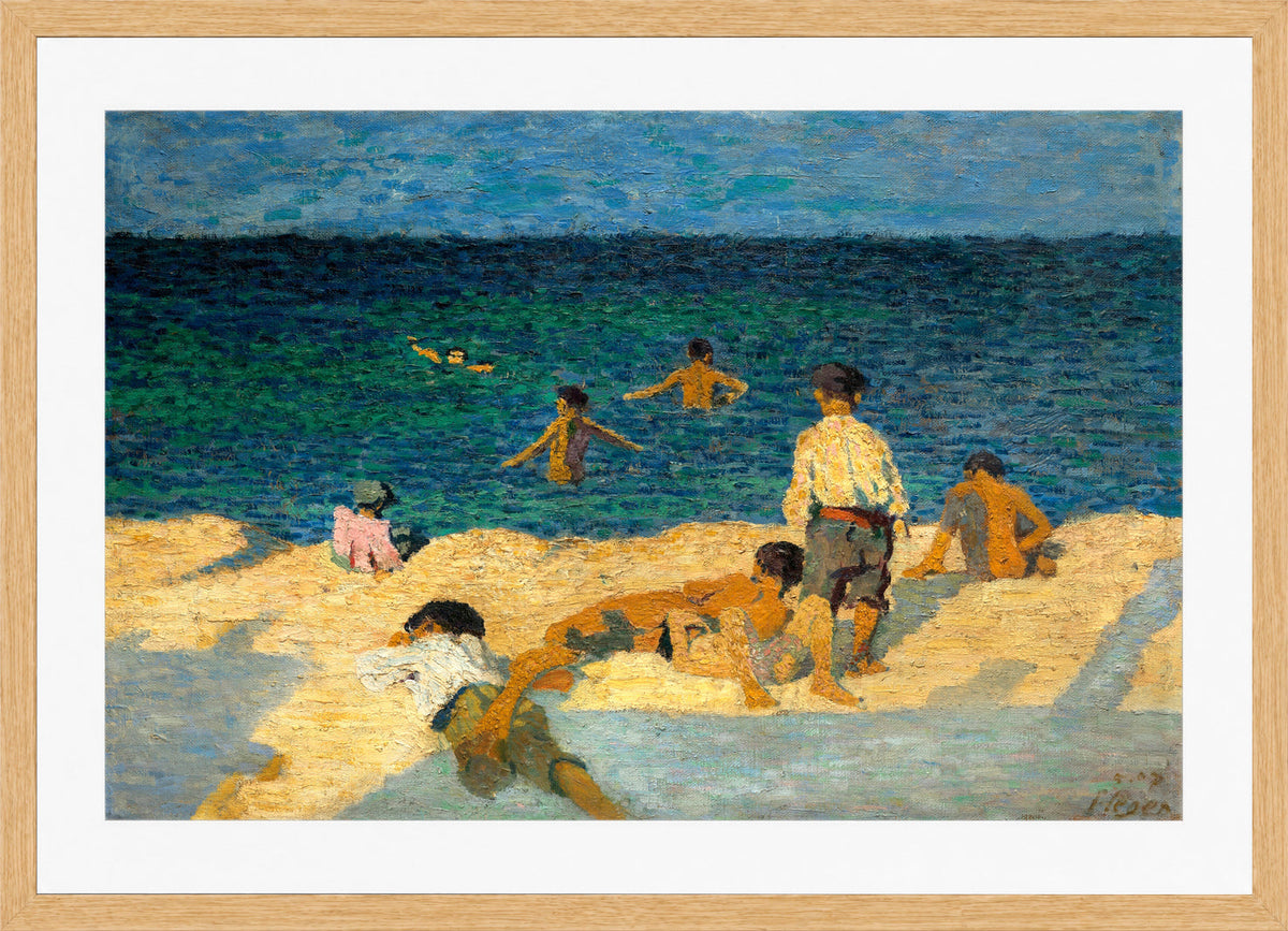 Fernand Léger, Gamins au soleil — oak frame