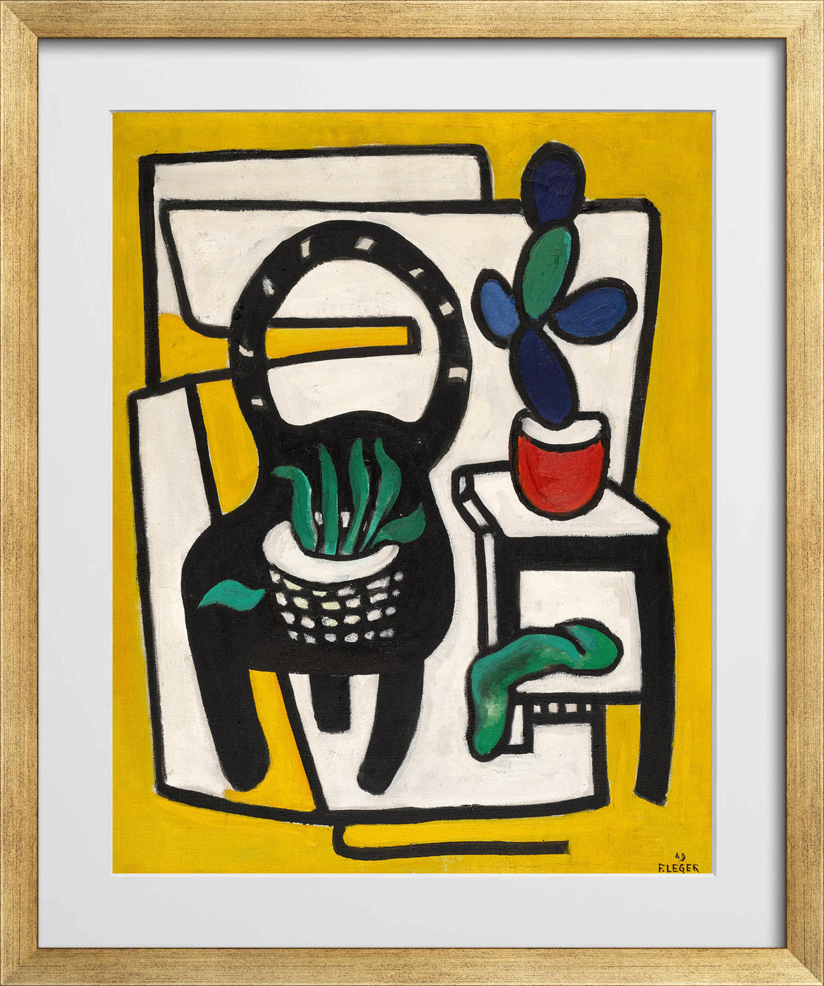 Fernand Léger, La Chaise noire — gold frame