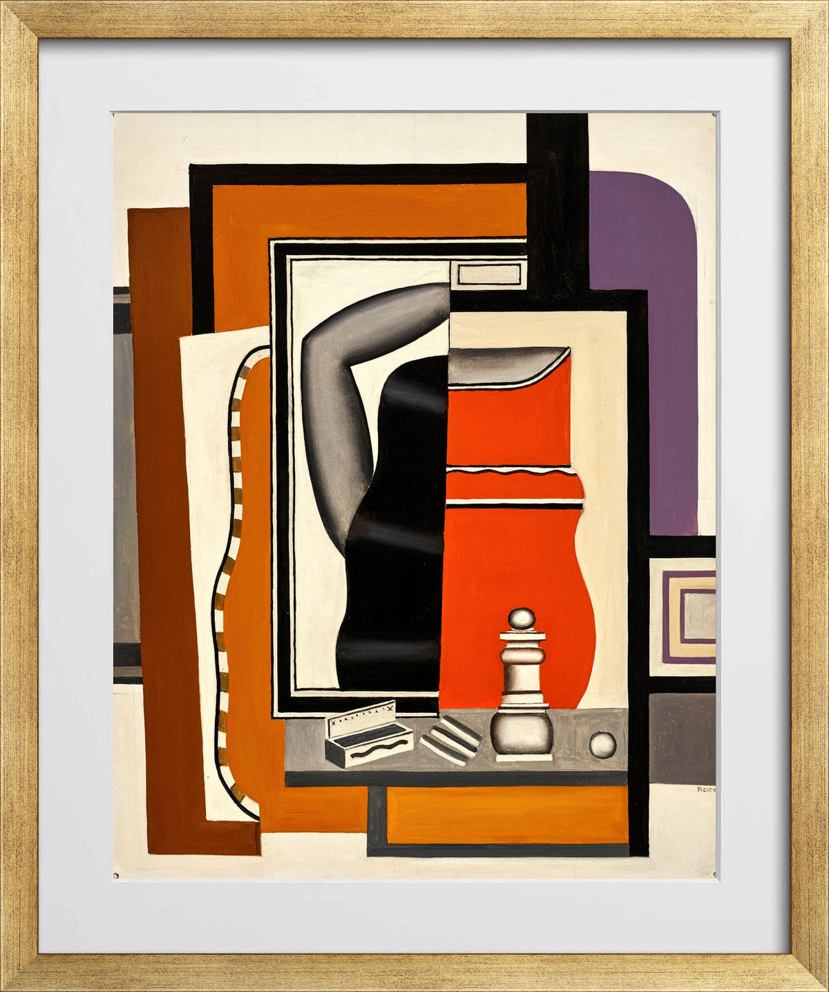 Fernand Léger, La femme à la toilette — gold frame