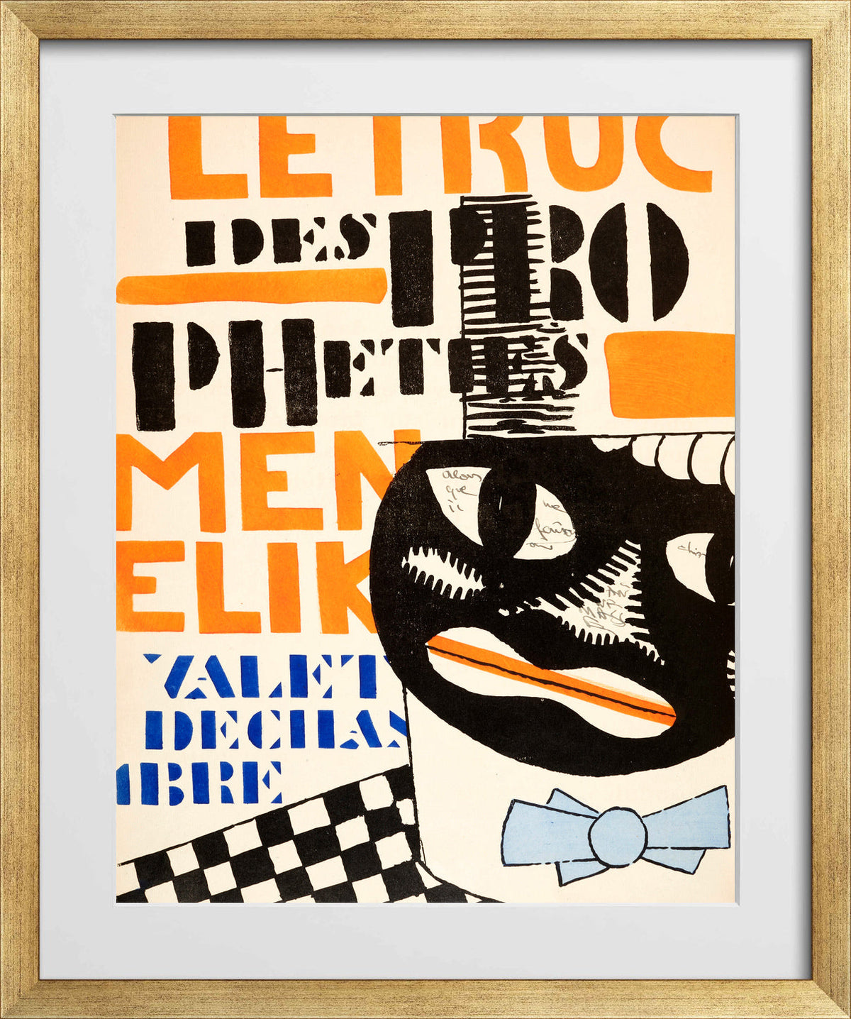 Fernand Léger, La Fin du monde — Typographic Illustration — gold frame