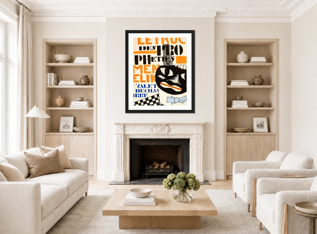 Fernand Léger, La Fin du monde — Typographic Illustration — living room roomset