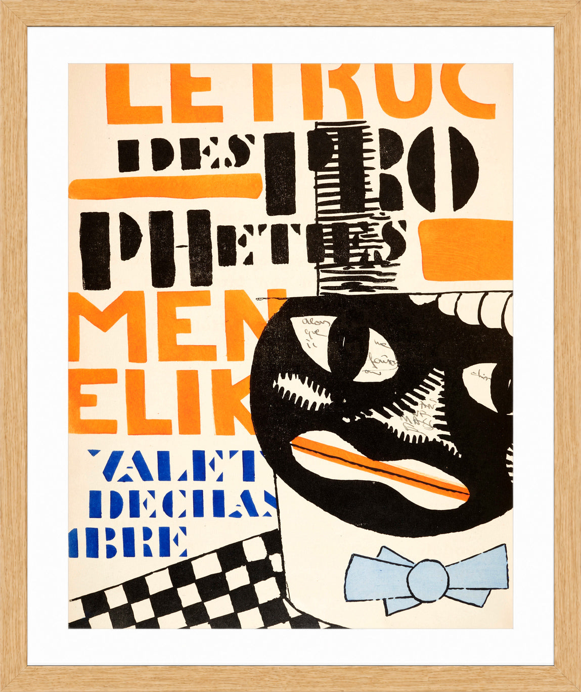 Fernand Léger, La Fin du monde — Typographic Illustration — oak frame