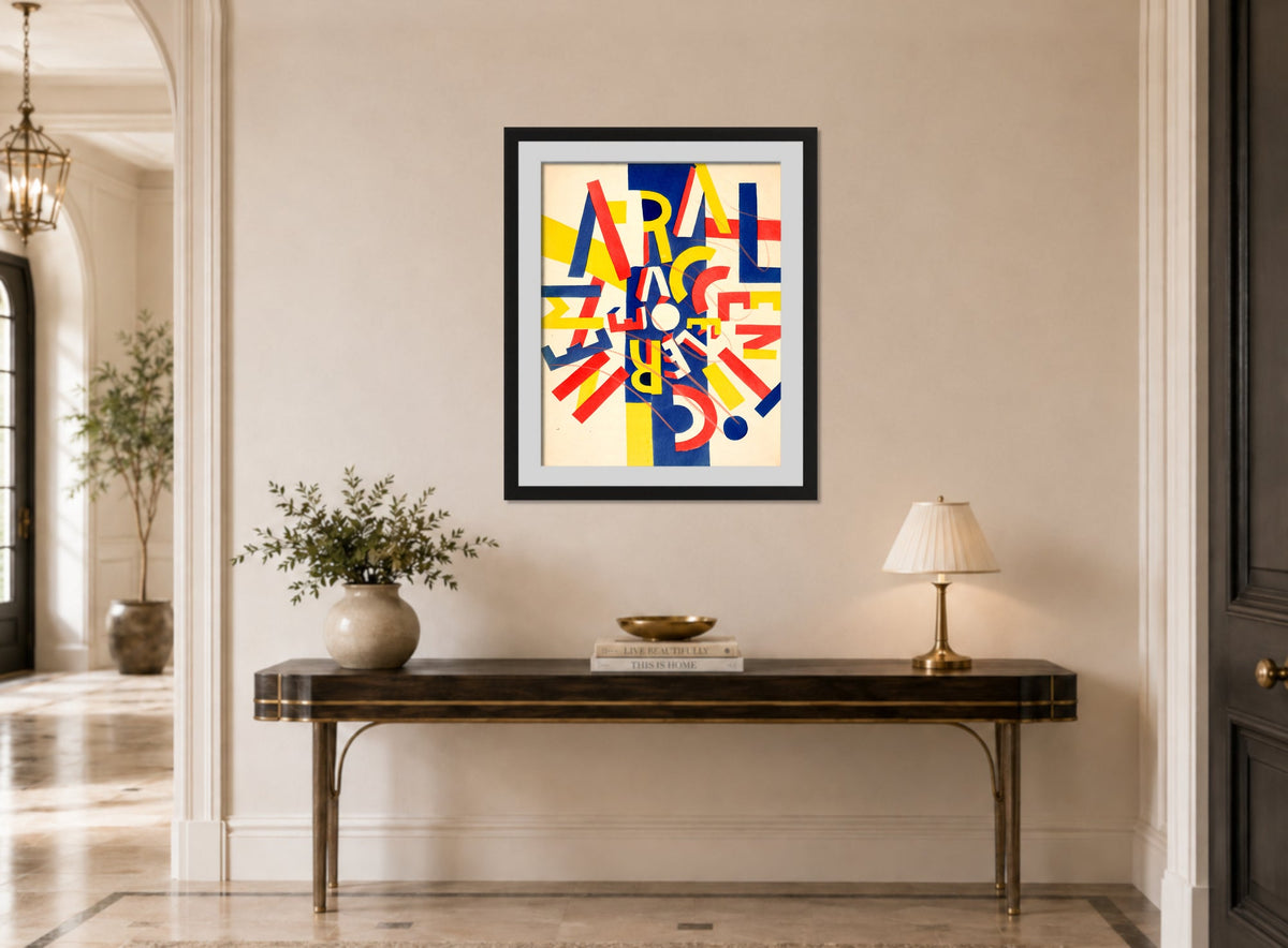 Fernand Léger, La Fin du monde — Coloured Letter Composition — hallway