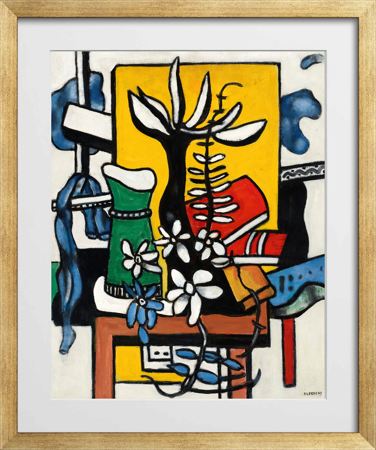 Fernand Léger, La fleur noire — gold frame