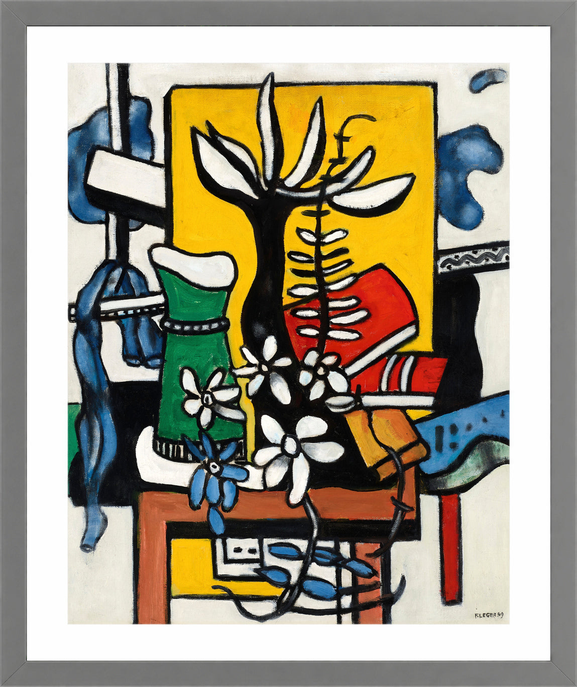 Fernand Léger, La fleur noire — light grey frame
