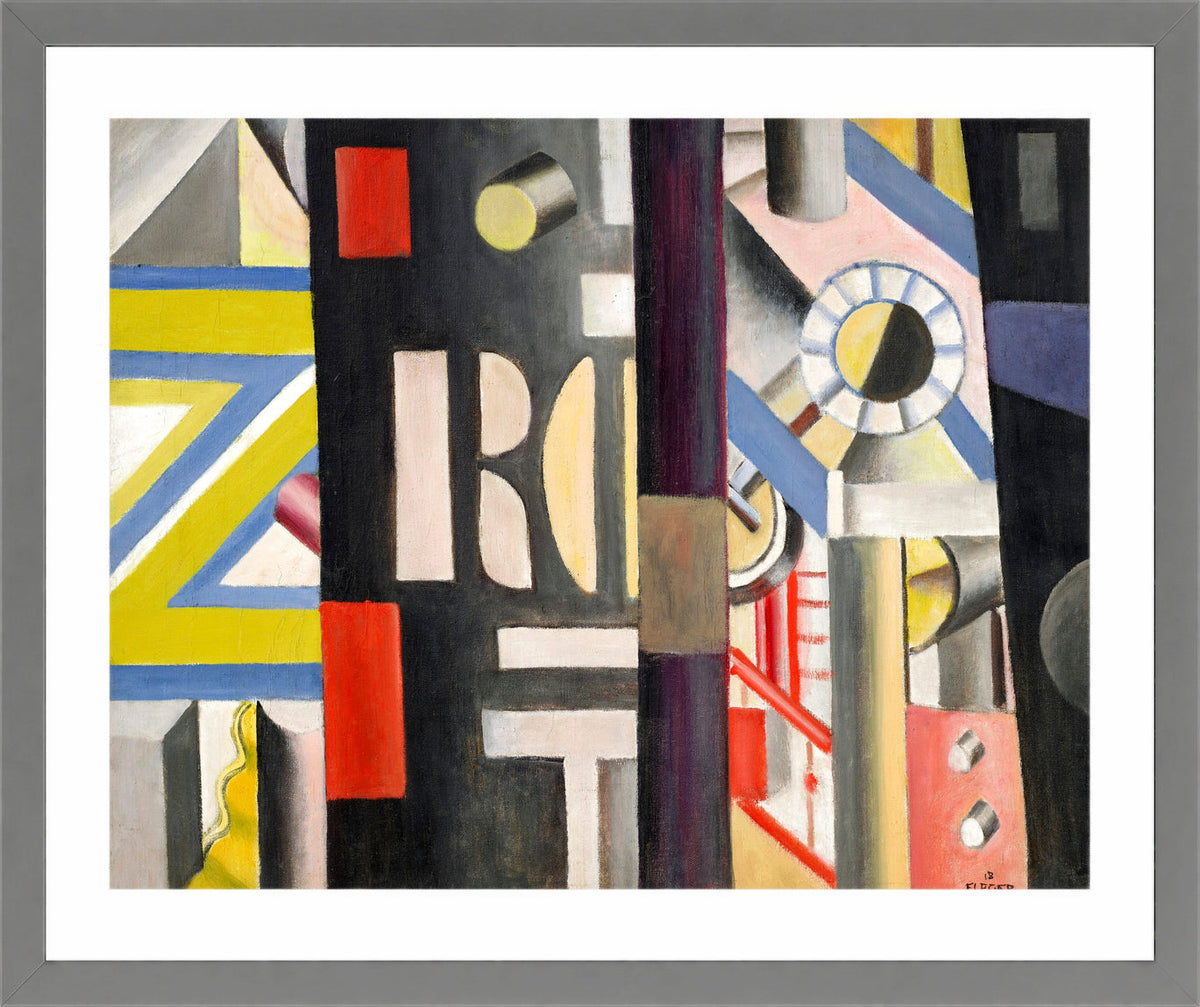 Fernand Léger, La Gare — light grey frame