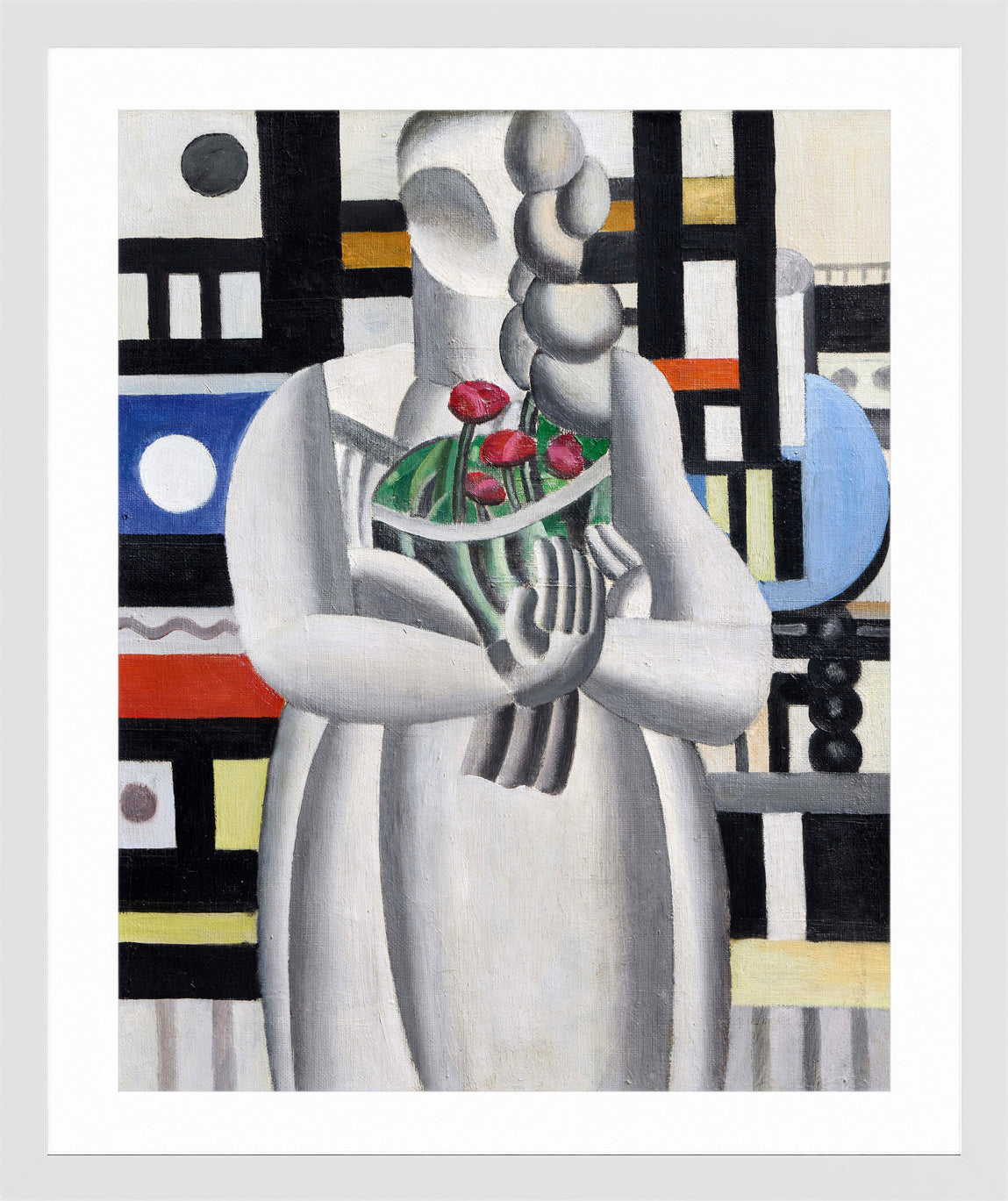 Fernand Léger, La Jeune fille au bouquet — white frame