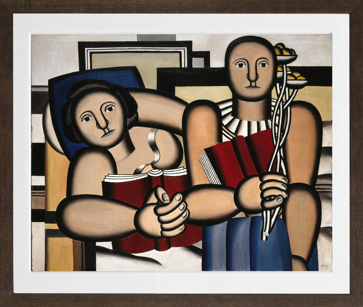 Fernand Léger, La Lecture — brown frame