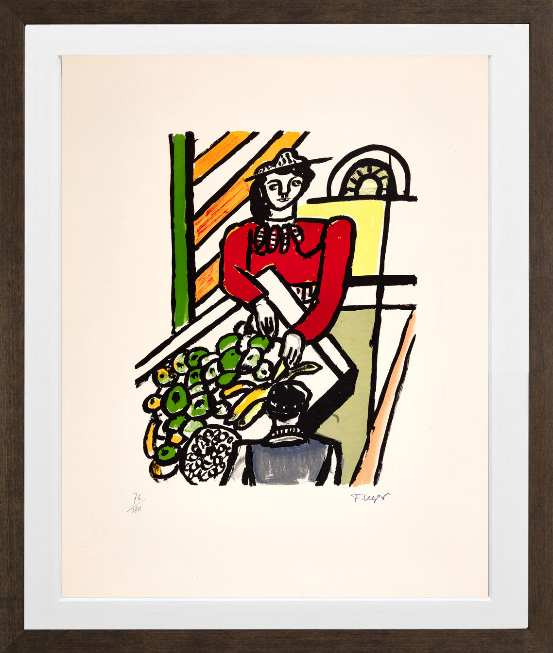 Fernand Léger, La Marchande des quatre-saisons — brown frame
