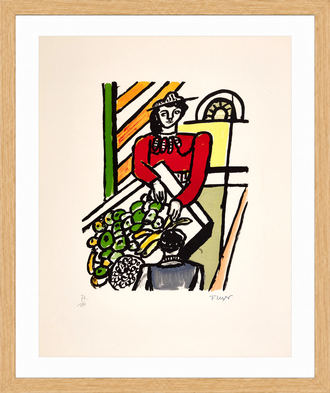 Fernand Léger, La Marchande des quatre-saisons — oak frame