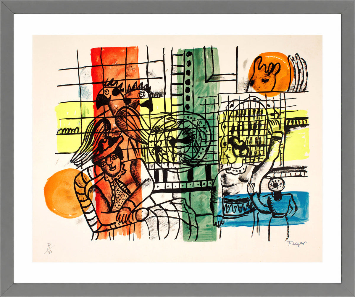 Fernand Léger, La Marchande d’oiseaux — light grey frame