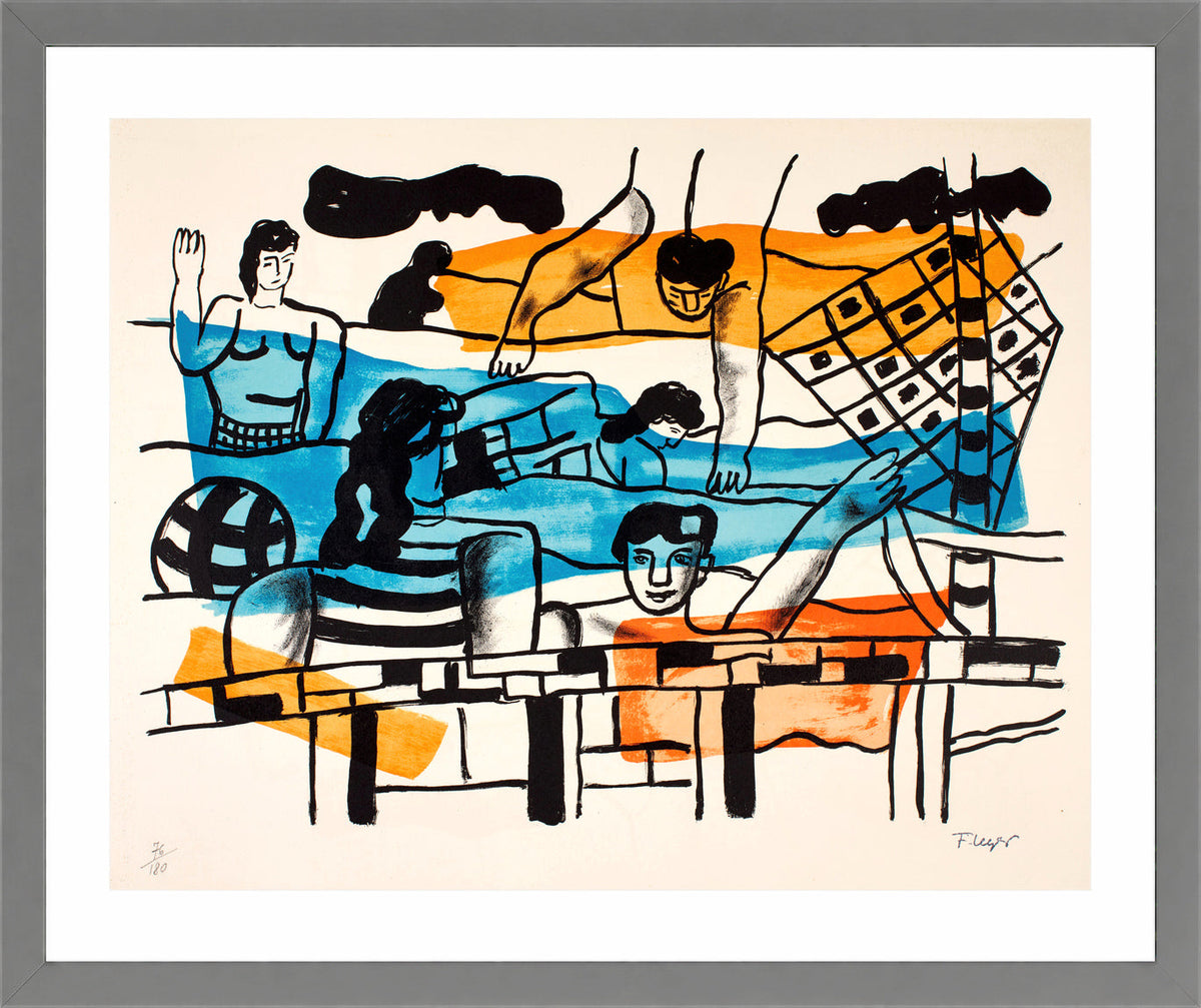 Fernand Léger, La Piscine — light grey frame