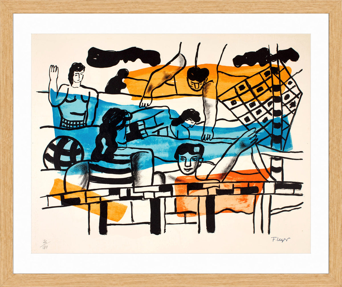 Fernand Léger, La Piscine — oak frame