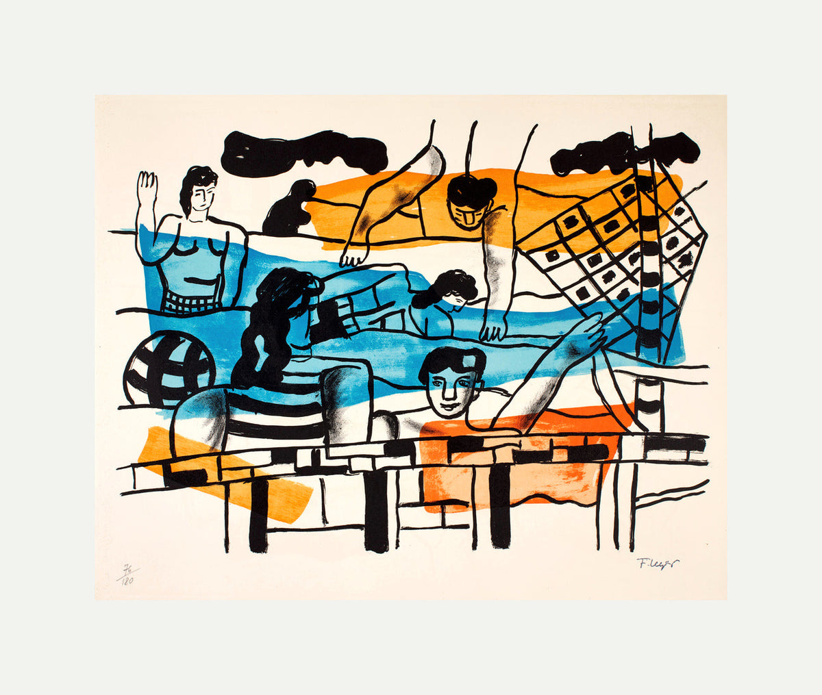 Fernand Léger, La Piscine — rolled canvas