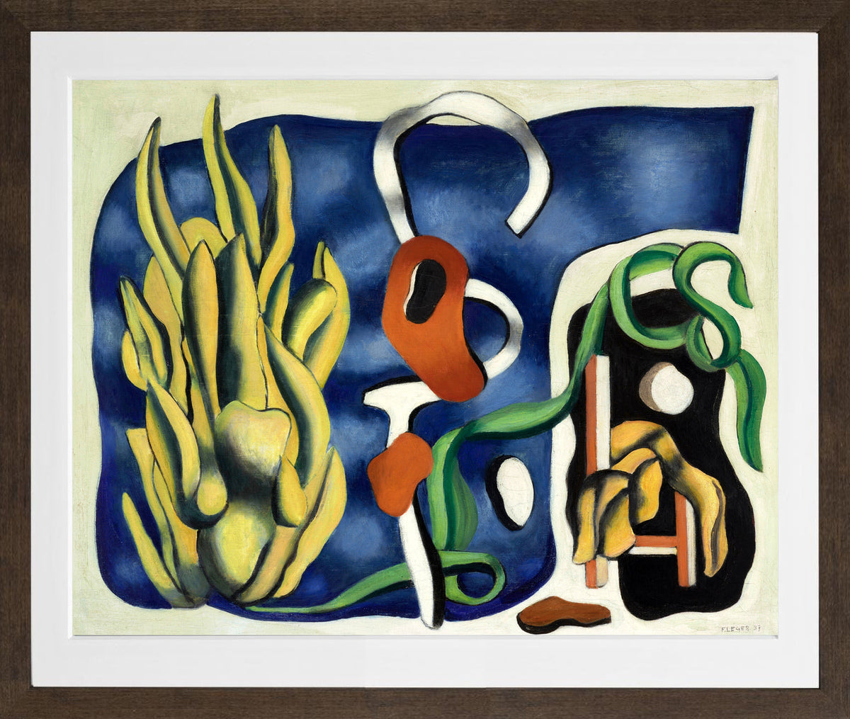 Fernand Léger, La plante jaune — brown frame