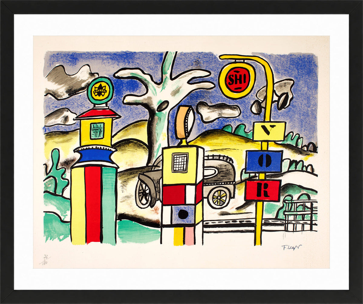 Fernand Léger, La pompe à essence — black frame
