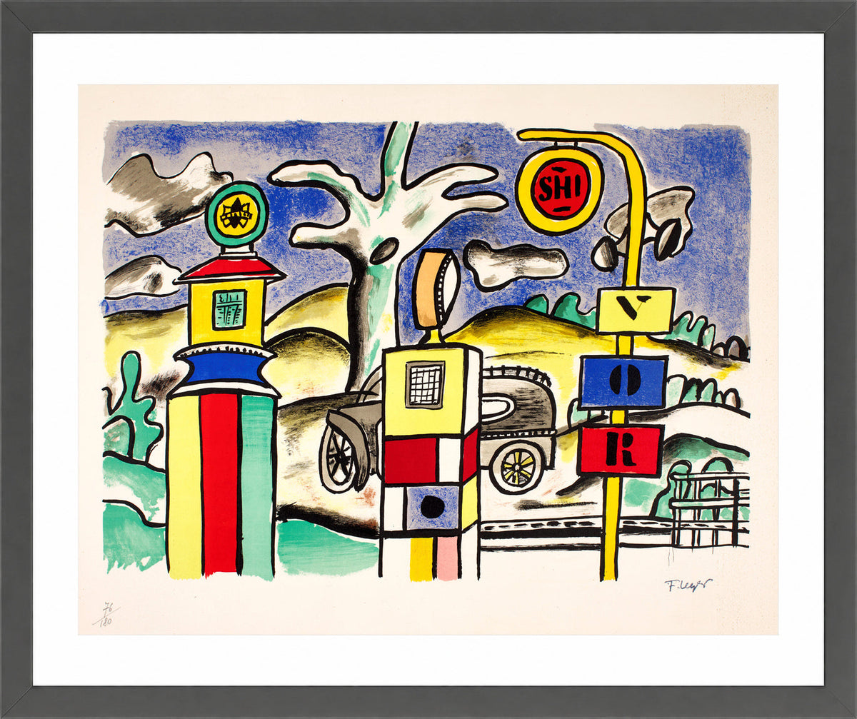 Fernand Léger, La pompe à essence — dark grey frame