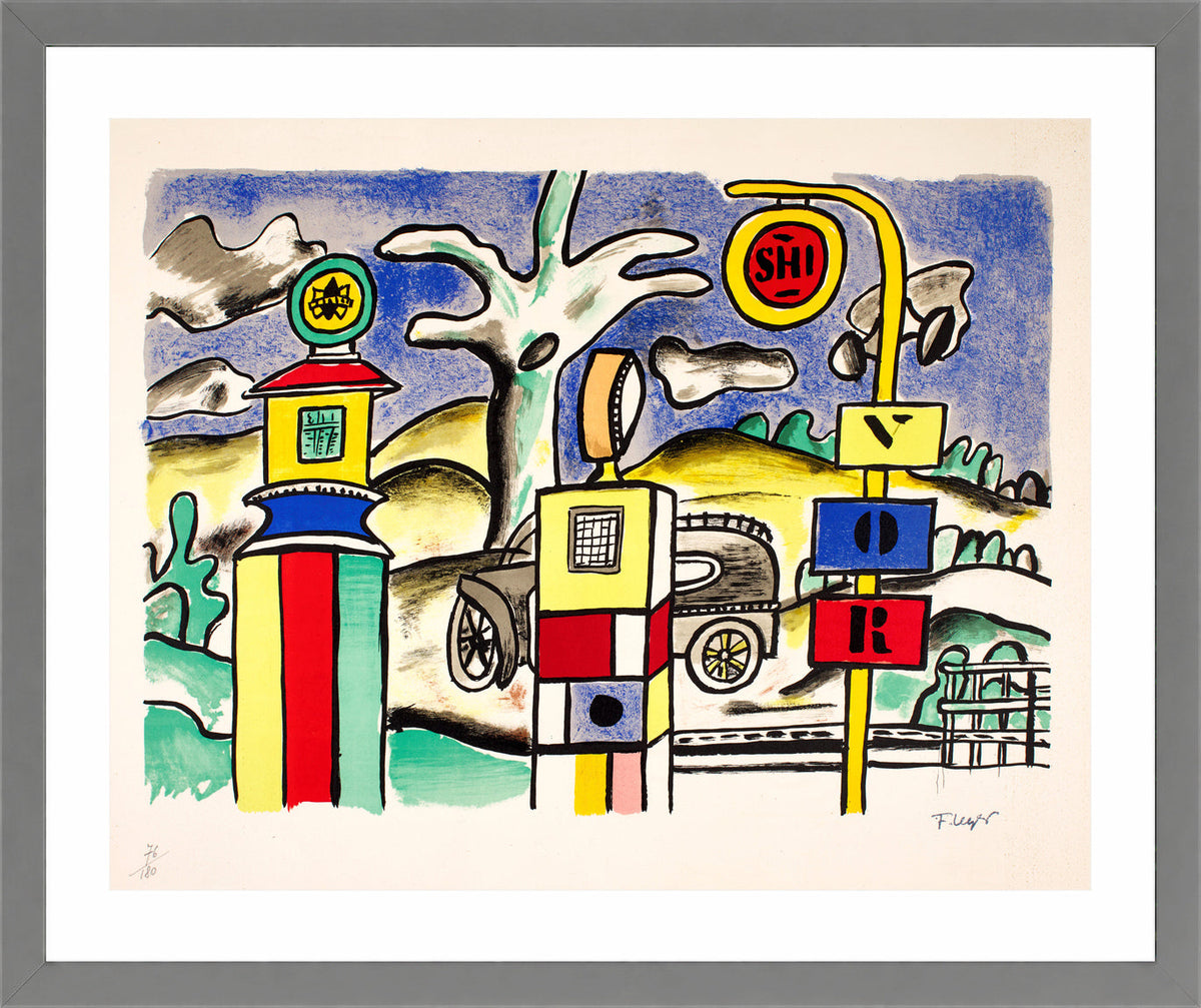Fernand Léger, La pompe à essence — light grey frame