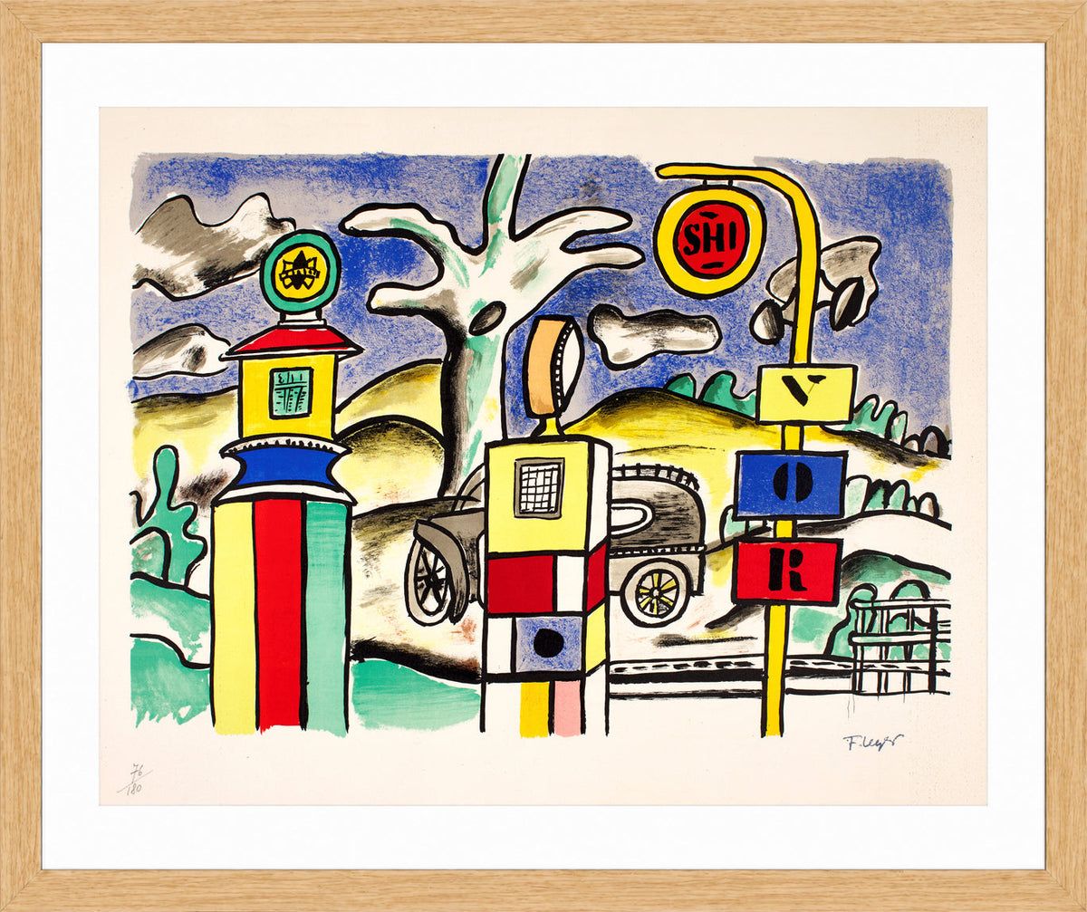 Fernand Léger, La pompe à essence — oak frame