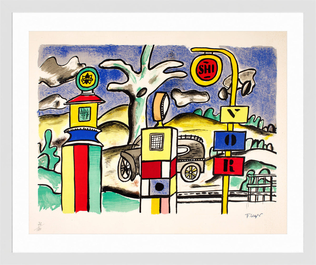Fernand Léger, La pompe à essence — white frame