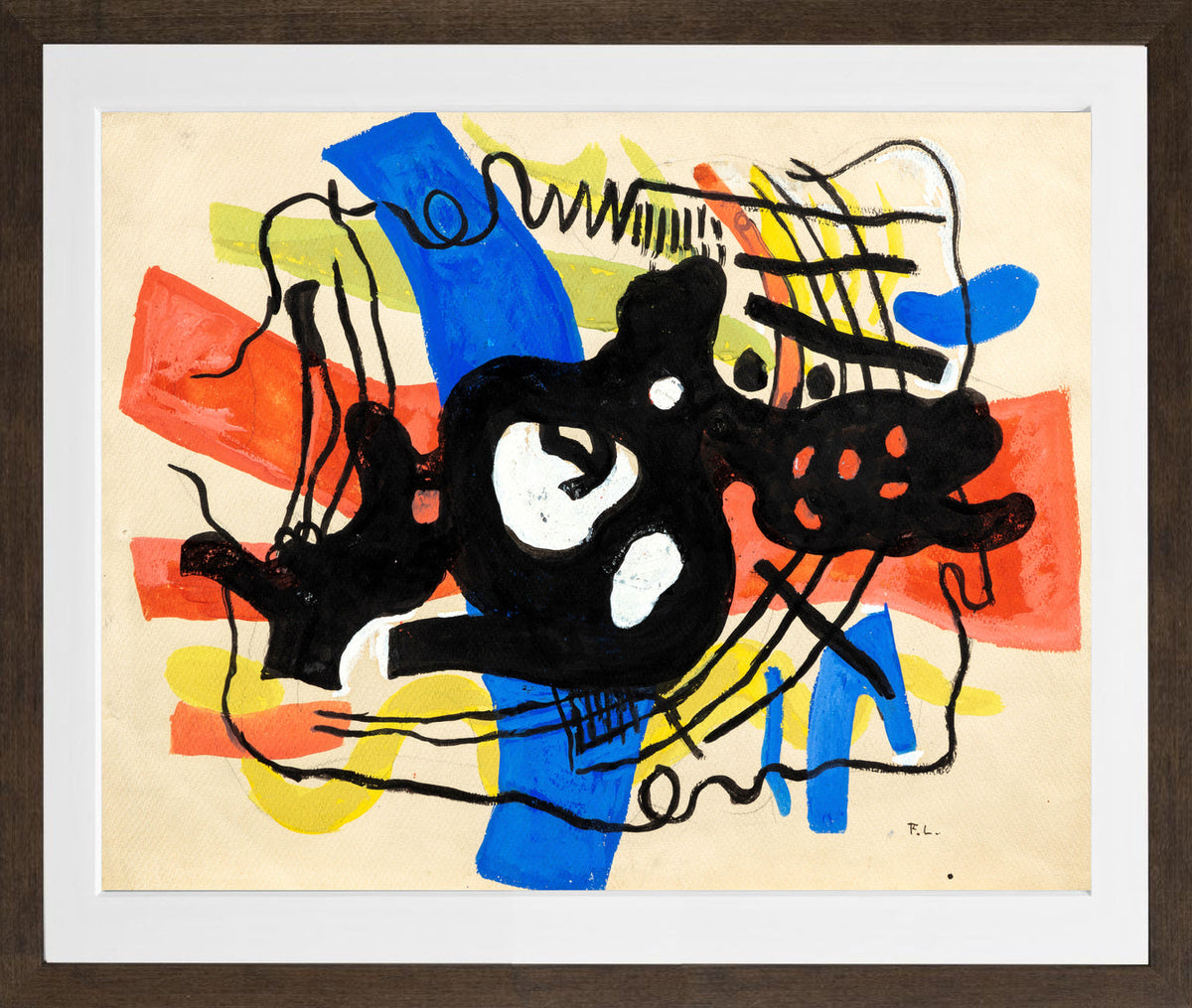 Fernand Léger, La racine noire — brown frame