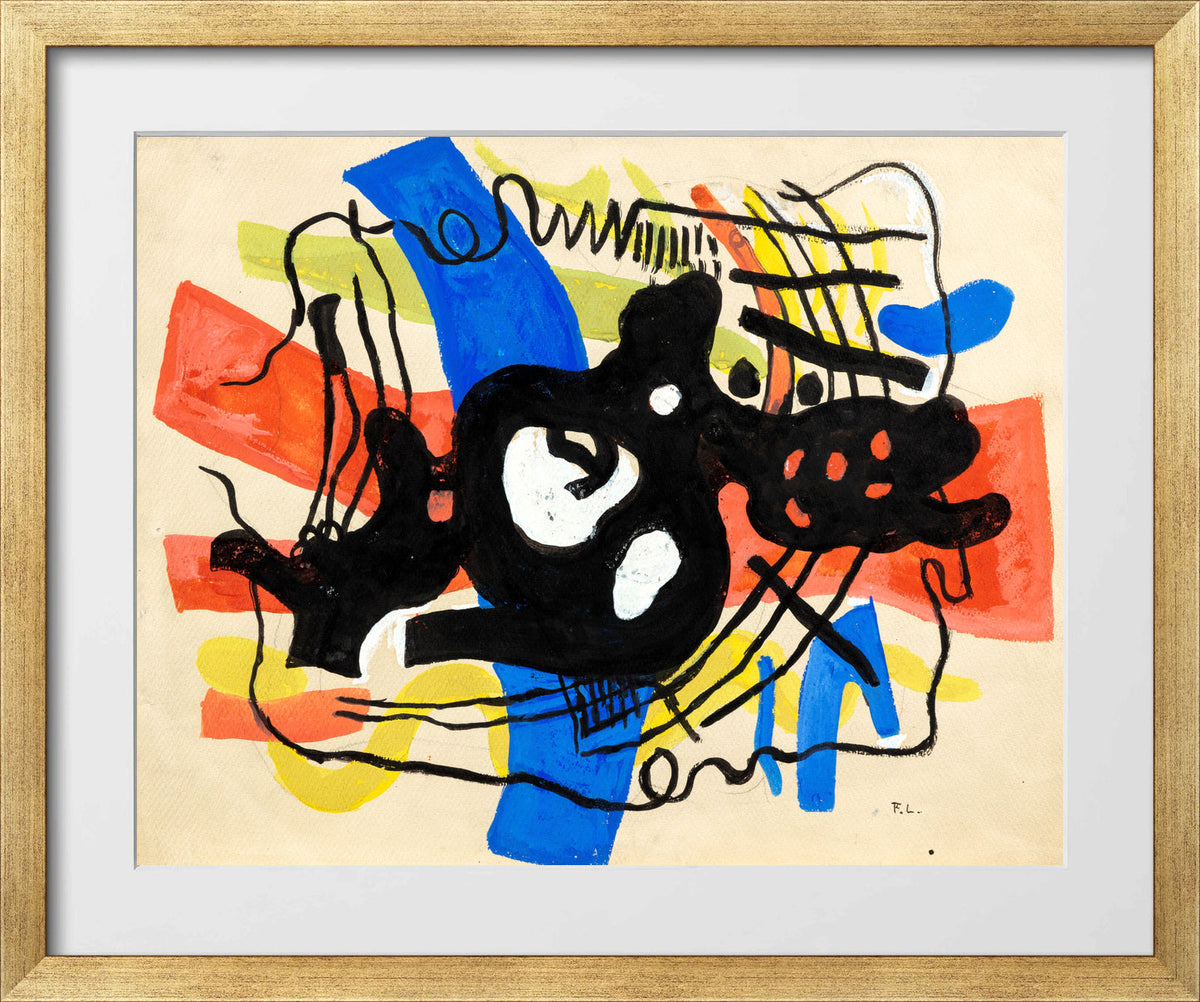 Fernand Léger, La racine noire — gold frame