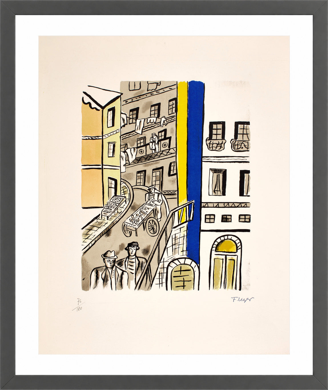 Fernand Léger, La rue — dark grey frame
