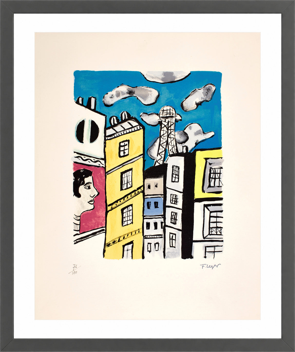 Fernand Léger, La Tour Eiffel — dark grey frame