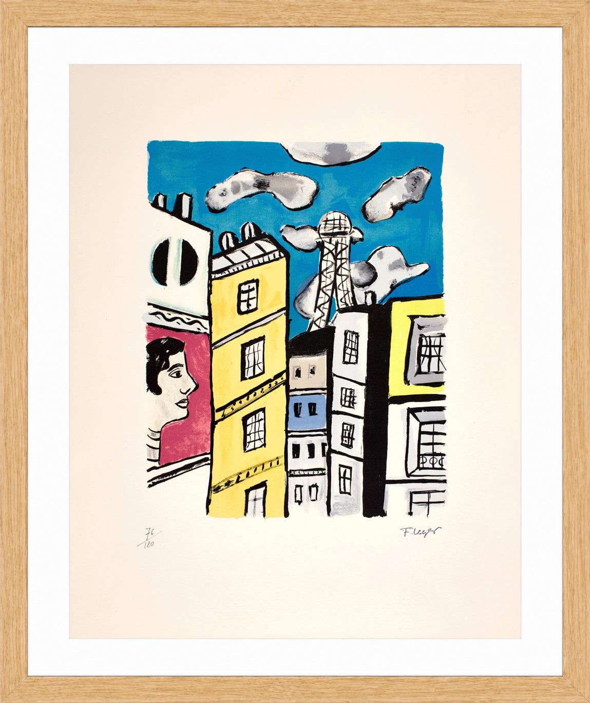Fernand Léger, La Tour Eiffel — oak frame