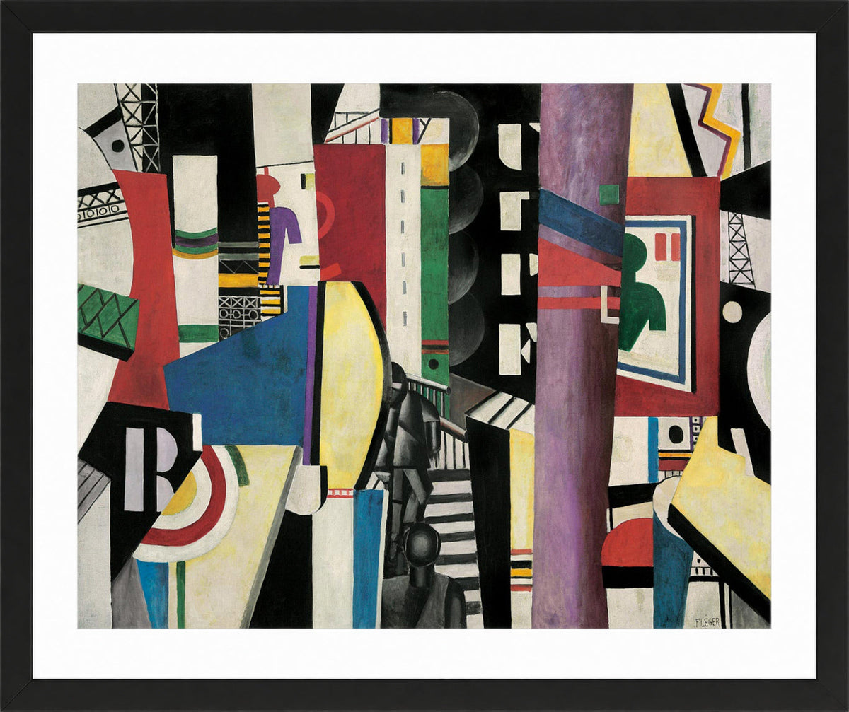 Fernand Leger Print, La Ville (The City) in a black frame