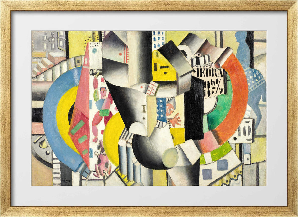 Fernand Léger, Le Cirque Médrano — gold frame