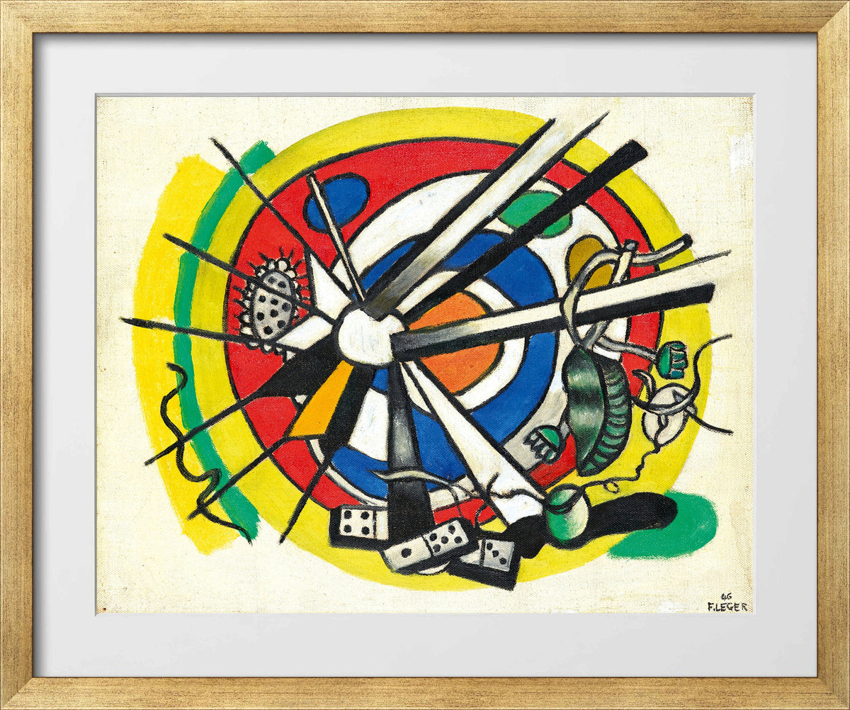 Fernand Léger, Le Disque polychrome — gold frame