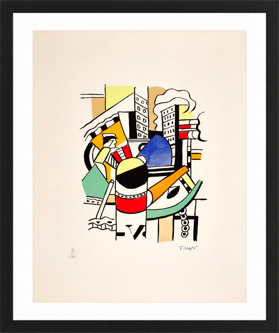 Fernand Léger, Le Remorqueur dans la ville — black frame