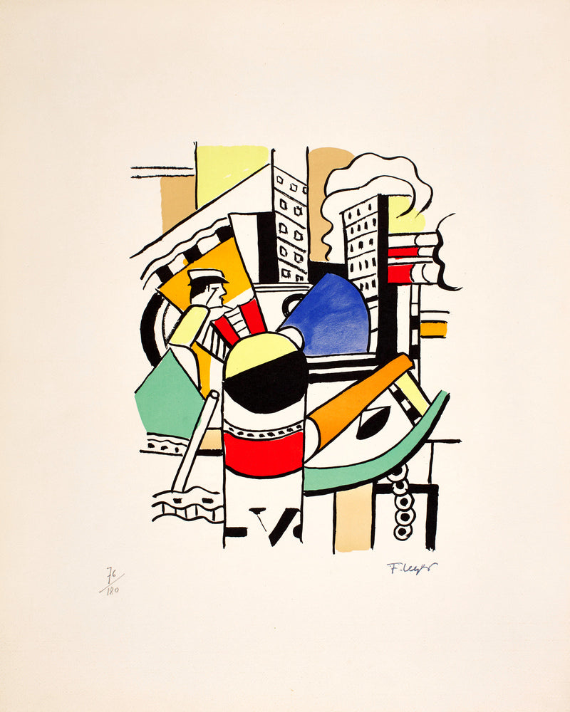 Fernand Léger, Le Remorqueur dans la ville — unframed