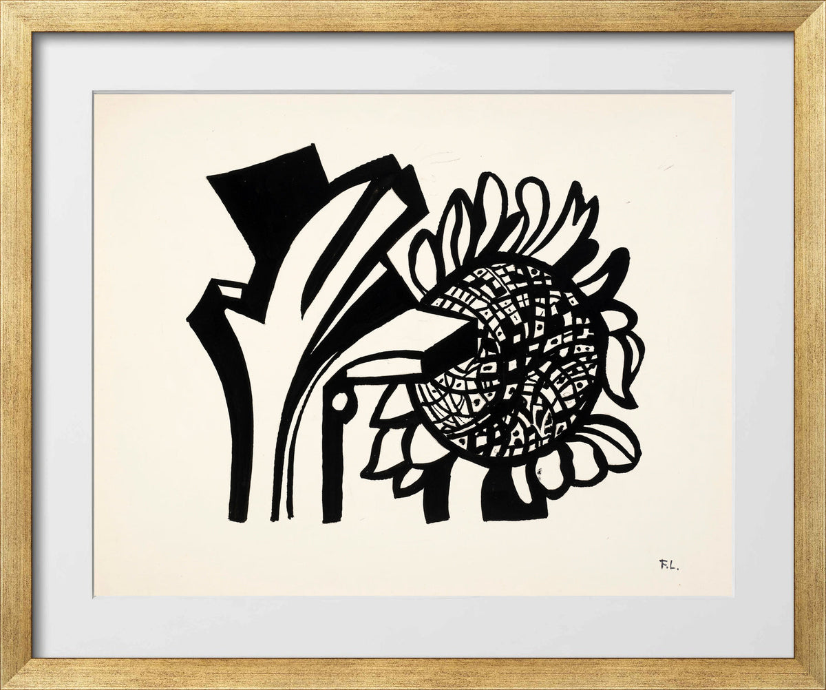 Fernand Léger, Le Tournesol — gold frame