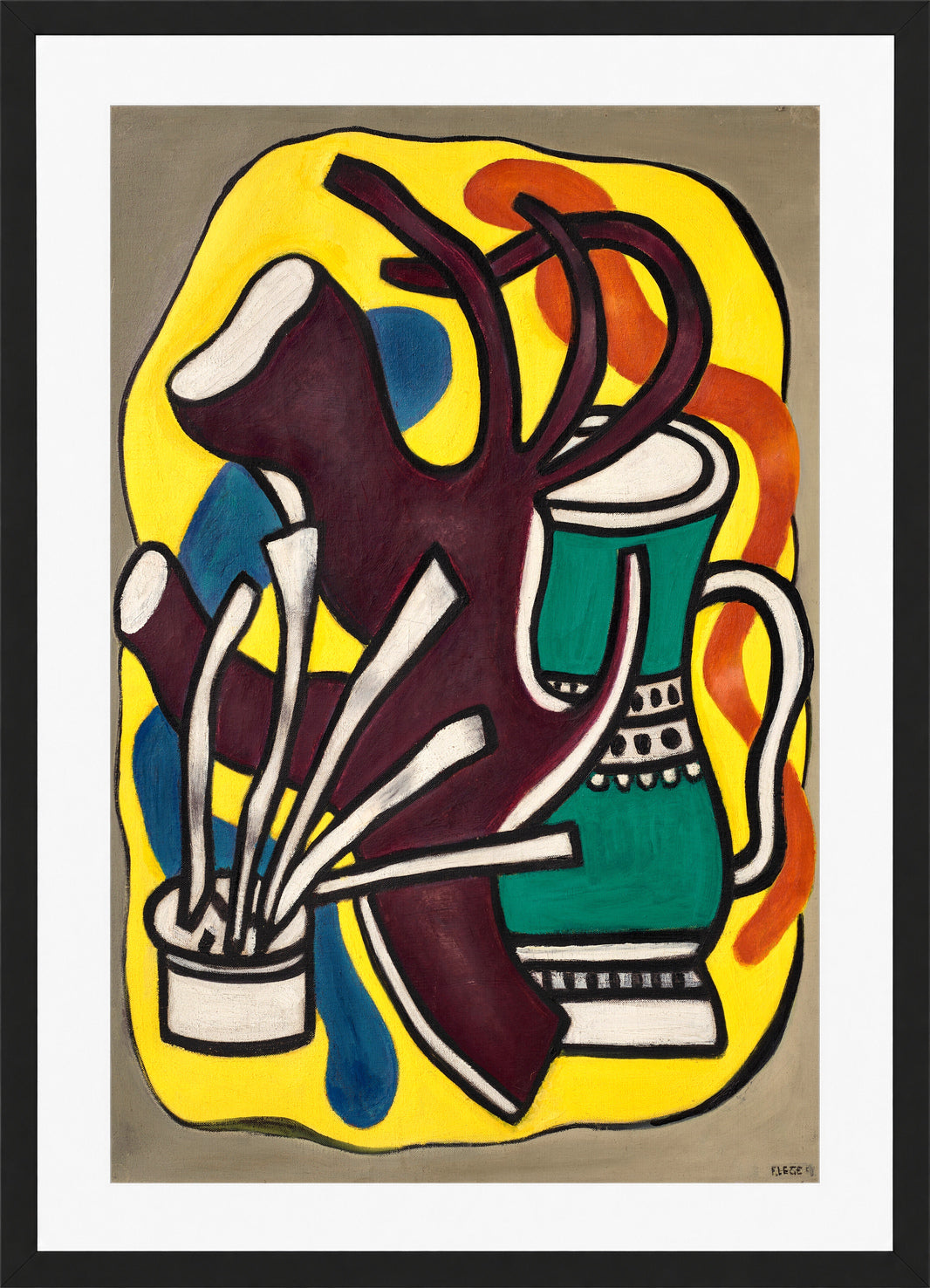 Fernand Léger, Le vase vert — black frame
