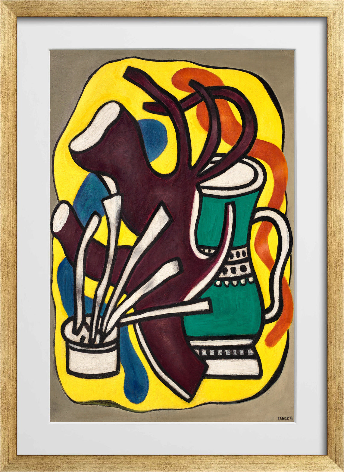Fernand Léger, Le vase vert — gold frame