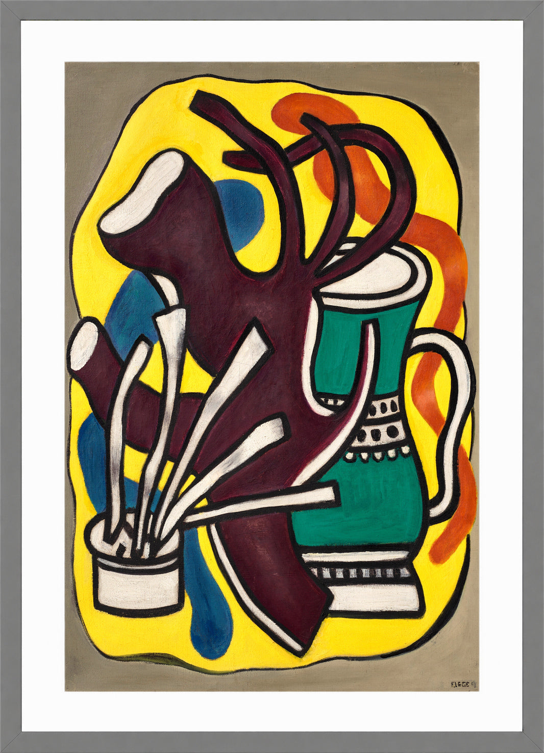 Fernand Léger, Le vase vert — light grey frame