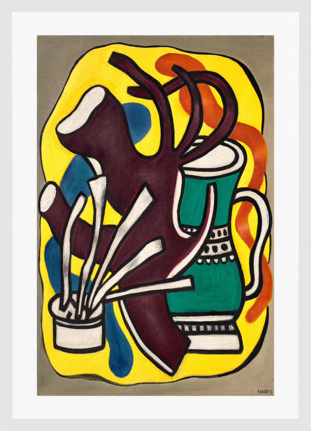 Fernand Léger, Le vase vert — white frame