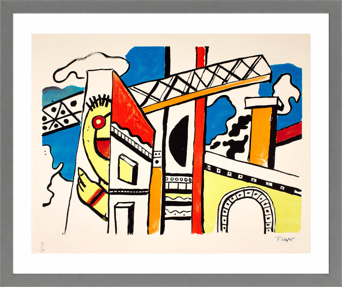 Fernand Léger, Le Viaduc — light grey frame
