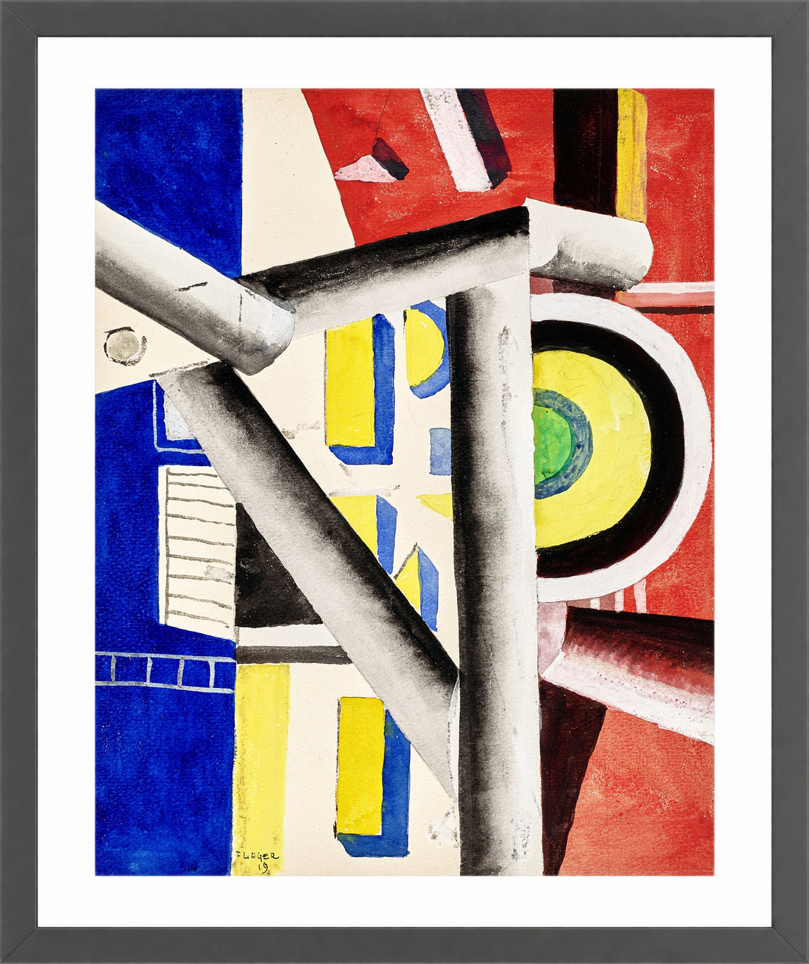 Fernand Léger, L’Echafaudage — dark grey frame