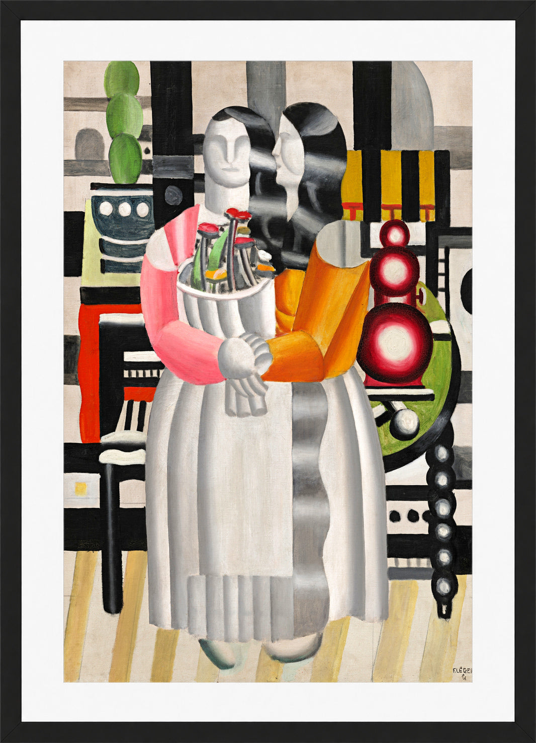Fernand Léger, Les Confidences (Les deux femmes au bouquet) — black frame