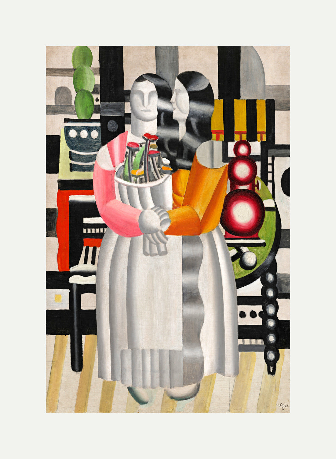 Fernand Léger, Les Confidences (Les deux femmes au bouquet) — rolled canvas