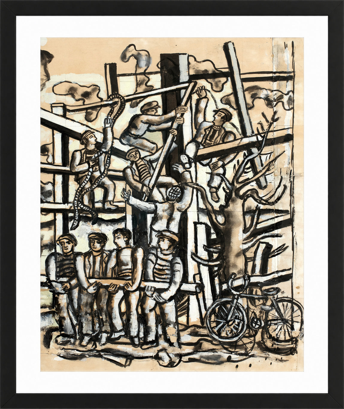 Fernand Léger, Les Constructeurs au vélo — black frame