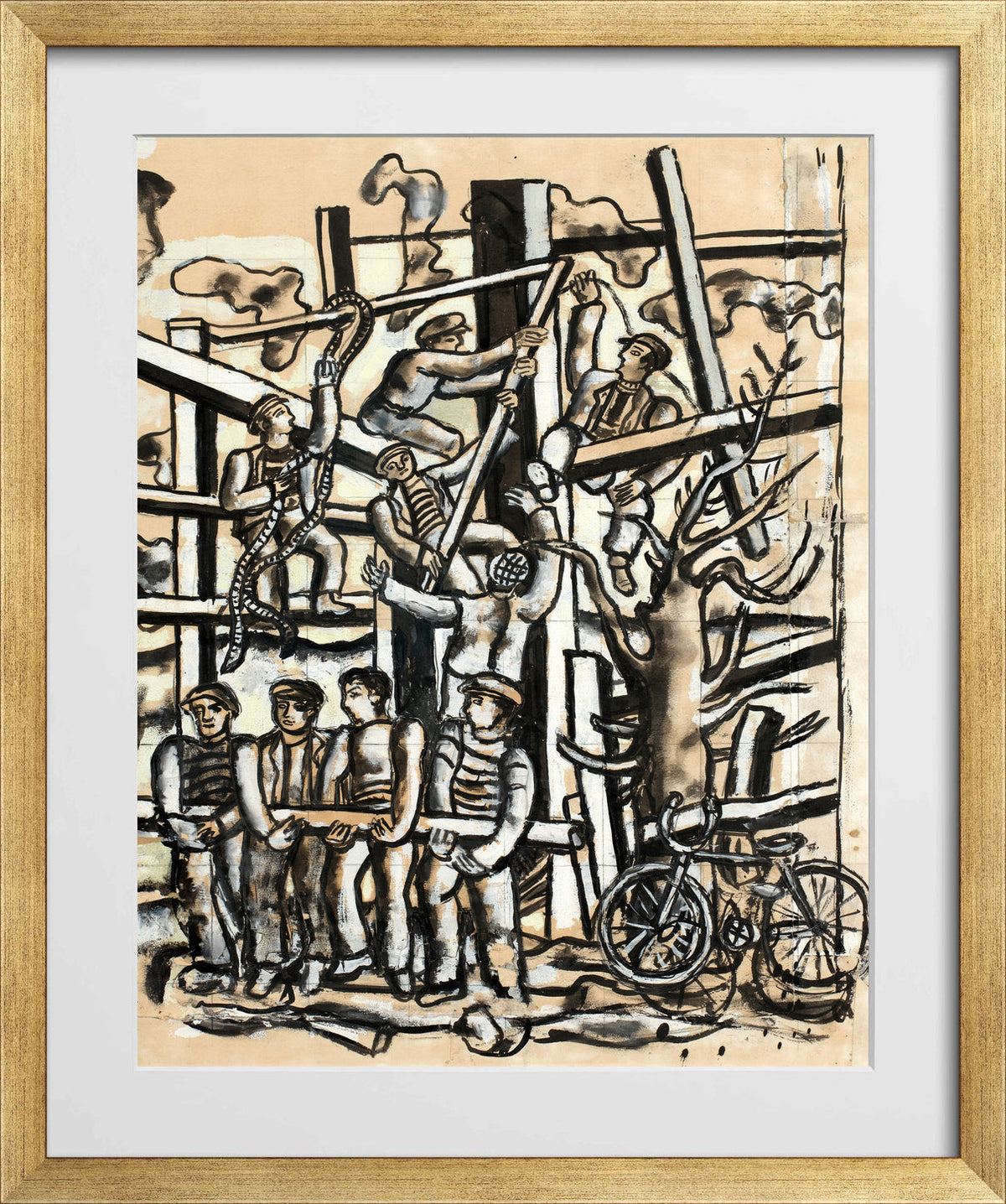 Fernand Léger, Les Constructeurs au vélo — gold frame