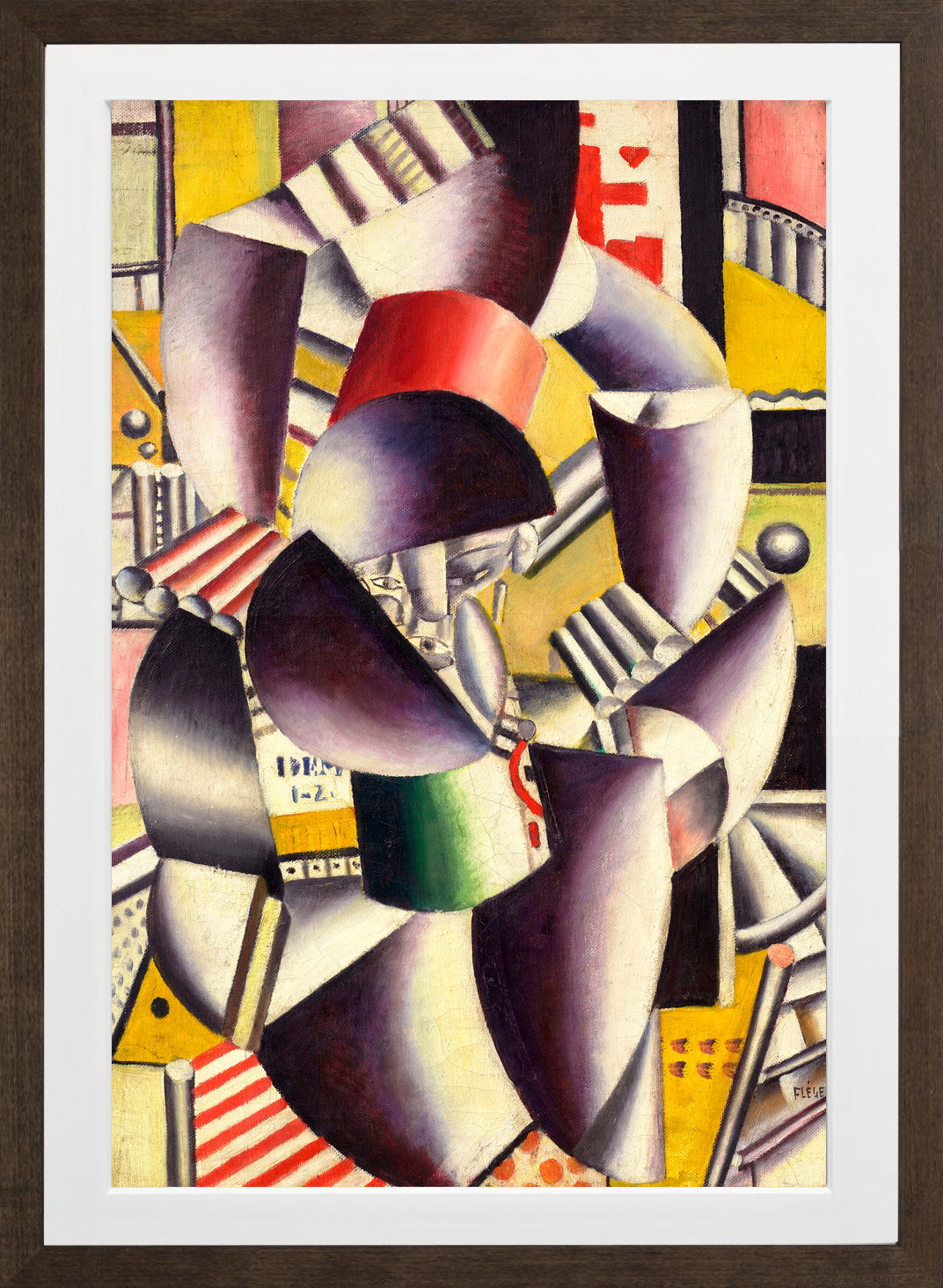 Fernand Léger, Les deux acrobates — brown frame
